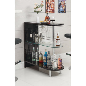 Benzara Beautiful Contemporary Bar Table, Black BM68989 Black GLASS BM68989