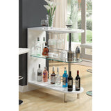 Benzara Beautiful Contemporary Bar Table, White BM68990 White GLASS BM68990