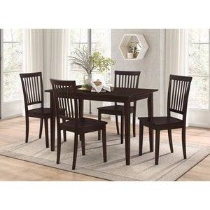 Benzara Sophisticated And Sturdy 5 Piece Wooden Dining Set, Brown BM69419 Brown MDF BM69419