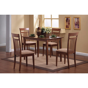 Benzara Classy 5 Piece Wooden Dining Table Set, Brown BM69424 Brown ASIAN TROPICAL WOOD BM69424