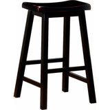 Benzara Wooden Casual Bar Height Stool, Dark Brown, Set of 2 BM69426 Dark Brown Wood BM69426