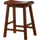 Benzara Wooden Casual Counter Height Stool, Chestnut Brown, Set of 2 BM69427 Brown Wood BM69427