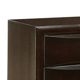 Benzara Spacious 2 Drawer Nightstand, Brown BM69431 Brown MDF BM69431