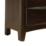 Benzara Spacious 2 Drawer Nightstand, Brown BM69431 Brown MDF BM69431