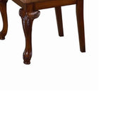 Benzara 2 Piece Traditional Style Wooden Desk and Chair Set, Brown BM94774 Brown Wood and Fabric BM94774