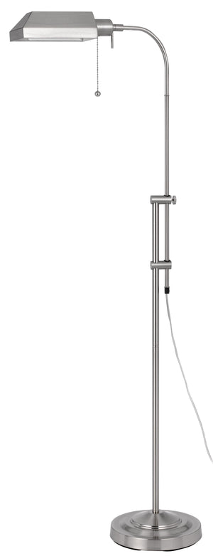 Cal Lighting 100W Pharmacy Floor Lamp with Adjust Pole BO-117FL-BS Brushed Steel BO-117FL-BS