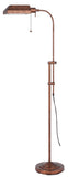 Cal Lighting 100W Pharmacy Floor Lamp with Adjust Pole BO-117FL-RU Rust BO-117FL-RU