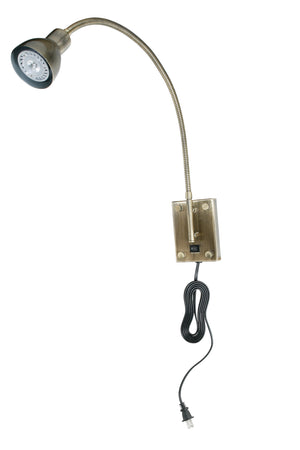 Cal Lighting 120V, 3W 4000K LED Gooseneck Light BO-119-AB Antique Brass BO-119-AB