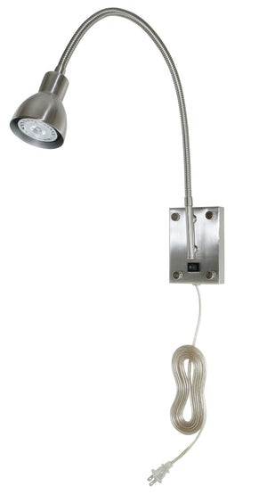 Cal Lighting 120V, 3W 4000K LED Gooseneck Light BO-119-BS Brushed Steel BO-119-BS