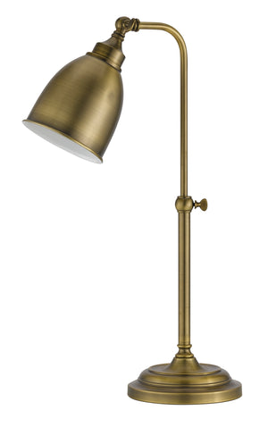 Cal Lighting 60W Pharmacy Table Lamp with Adjust Pole BO-2032TB-AB Antique Brass BO-2032TB-AB