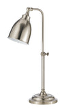 Cal Lighting 60W Pharmacy Table Lamp with Adjust Pole BO-2032TB-BS Brushed Steel BO-2032TB-BS