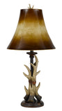 Cal Lighting 100W Resin Buckhorn Table Lamp BO-2068TB Bone BO-2068TB