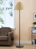 Cal Lighting 60Wx2 Soho Floor Lamp with Pullchain Switch BO-234FL-RU Rust BO-234FL-RU