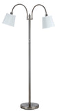 Cal Lighting 40W x 2 Gail Metal Lp with Goose Neck BO-2444FL-BS Brushed Steel BO-2444FL-BS