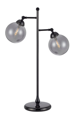 Cal Lighting 40W x 2 Prato Metal Table Lamp BO-2577TB Gun Metal BO-2577TB