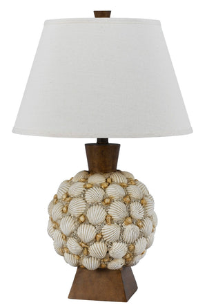 Cal Lighting 150W Seashell Resin Table Lamp BO-2614TB Shell BO-2614TB