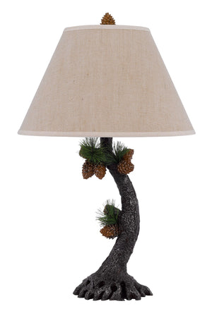 Cal Lighting 150W 3 Way Pinecone Table Lamp BO-261 Evergreen BO-261