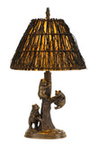 Cal Lighting 150W Bear Resin Table Lamp BO-2663TB Cast Bronze BO-2663TB