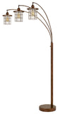 Silverton Arc Floor Lamp with Glass Shades (Edison Bulbs Included)