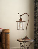 Cal Lighting Silverton Desk Lamp with Glass Shade (Edison Bulb Included) BO-2668DK-RU Rust BO-2668DK-RU