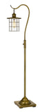 Cal Lighting Silverton Floor Lamp with Glass Shade (Edison Bulb Included) BO-2668FL-BAB Brushed Antique Brass BO-2668FL-BAB