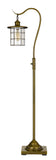 Cal Lighting Silverton Floor Lamp with Glass Shade (Edison Bulb Included) BO-2668FL-BAB Brushed Antique Brass BO-2668FL-BAB