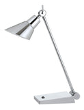 Cal Lighting 7W, 450 Lumen, 3000K LED Adjust Able Metal Desk Lamp with Rocker Switch BO-2690DK Chrome BO-2690DK