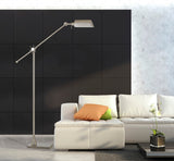 Cal Lighting 7W, 450 Lumen, 3000K LED Adjust Able Metal Floor Lamp with Metal Shade BO-2694FL-BS Brushed Steel BO-2694FL-BS