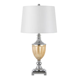 Cal Lighting 150W 3 Way Derby Metal/Glass Table Lamp. Sold And Priced In Pairs BO-2707TB-2 Chrome BO-2707TB-2