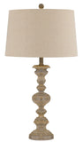 Cal Lighting 150W 3 Way Walham Resin Table Lamp. Sold And Priced In Pairs BO-2709TB-2 Antique Ivory Crackle BO-2709TB-2