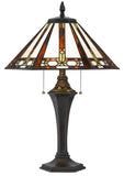 Cal Lighting 60W x 2 Tiffany Table Lamp BO-2717TB Tiffany BO-2717TB
