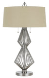 60W x 2 Ternimetal Table Lamp with Burlap Shade