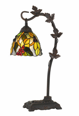 Cal Lighting 60W Cotulla Downbrdige Tiffany Metal Table Lamp BO-2754TB Dark Bronze BO-2754TB