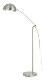 Cal Lighting 60W Pinehurst Metal Arc Floor Lamp with Metal Shade BO-2772FL-BS Brush Steel BO-2772FL-BS