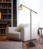 Cal Lighting 60W Brandon Metal Floor Lamp with Glass Shade BO-2777FL Dark Bronze BO-2777FL