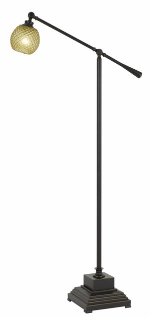 Cal Lighting 60W Brandon Metal Floor Lamp with Glass Shade BO-2777FL Dark Bronze BO-2777FL