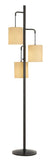 Cal Lighting 60W x 3 Kirkwall Metallantern Floor Lamp with Fabric Shade BO-2791FL Dark Bronze BO-2791FL