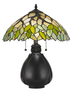 Cal Lighting 60W x 2 Tiffany Table Lamp BO-2798TB Tiffany BO-2798TB