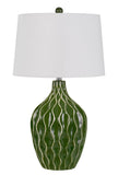 Cal Lighting 150W 3 Way Andria Ceramic Table Lamp BO-2814TB Grass BO-2814TB