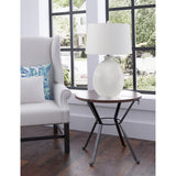 Cal Lighting 150W 3 Way Olbia Ceramic Table Lamp BO-2815TB Milky White BO-2815TB