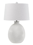 Cal Lighting 150W 3 Way Olbia Ceramic Table Lamp BO-2815TB Milky White BO-2815TB