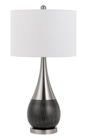 Cal Lighting 150W 3 Way Sorrento Metal Laser Cut Table Lamp (Priced And Sold In Pairs) BO-2820TB-2 Brushed Steel BO-2820TB-2