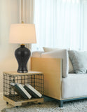 Cal Lighting Megara 100W On Off Ceramic Table Lamps (Sold And Priced As Pairs) BO-2848TB-2 Brushed Steel BO-2848TB-2