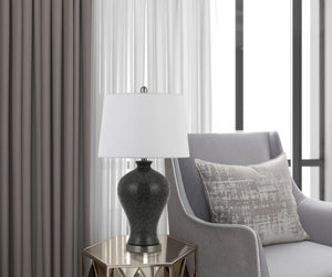 Cal Lighting Megara 100W On Off Ceramic Table Lamps (Sold And Priced As Pairs) BO-2848TB-2 Brushed Steel BO-2848TB-2