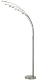 Cal Lighting Cremona Integrated LED Metal Arc Floor Lamp BO-2873FL-5L-BS Brushed Steel BO-2873FL-5L-BS