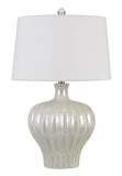 Afragola Ceramic Table Lamp with Hardback Fabric Shade