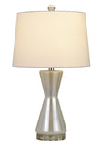 Cal Lighting Anzio Glass Table Lamp with Hardback Fabric Shade (Sold And Priced As Pairs) BO-2881TB-2 Pearl BO-2881TB-2