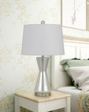 Cal Lighting Anzio Glass Table Lamp with Hardback Fabric Shade (Sold And Priced As Pairs) BO-2881TB-2 Pearl BO-2881TB-2