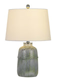 Cal Lighting Vittoria Ceramic Table Lamp with Hardback Fabric Shade (Sold And Priced As Pairs) BO-2882TB-2 Pale Mint Green BO-2882TB-2