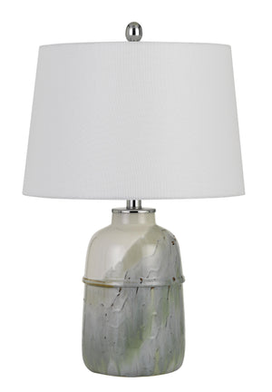 Cal Lighting Vittoria Ceramic Table Lamp with Hardback Fabric Shade (Sold And Priced As Pairs) BO-2882TB-2 Pale Mint Green BO-2882TB-2